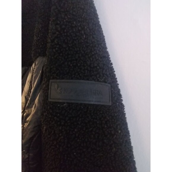 Koolaburra By Ugg Women’s Puffer Full Zip Jacket Black  Faux Fur Sherpa Collar - Picture 2 of 9